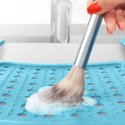 Bathroom Counter Cover & Storage Saver, Foldable Mat for Hot Tools, Hair Styling & Makeup, Beauty Brush Cleaning Mat, RV Camper Sink Cover & for Small Spaces (Standard Pacific Blue)